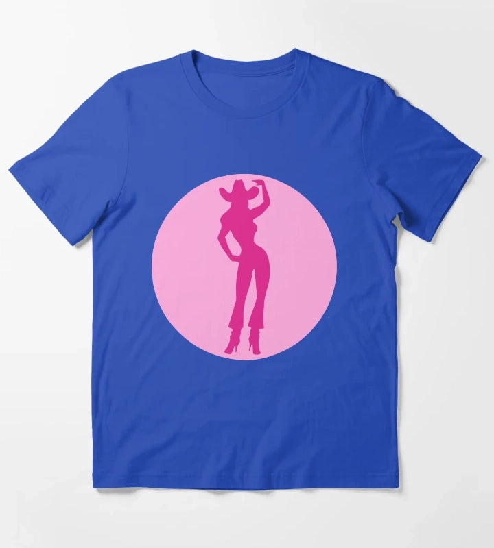 Cowgirl Silhouette T-Shirt Blue