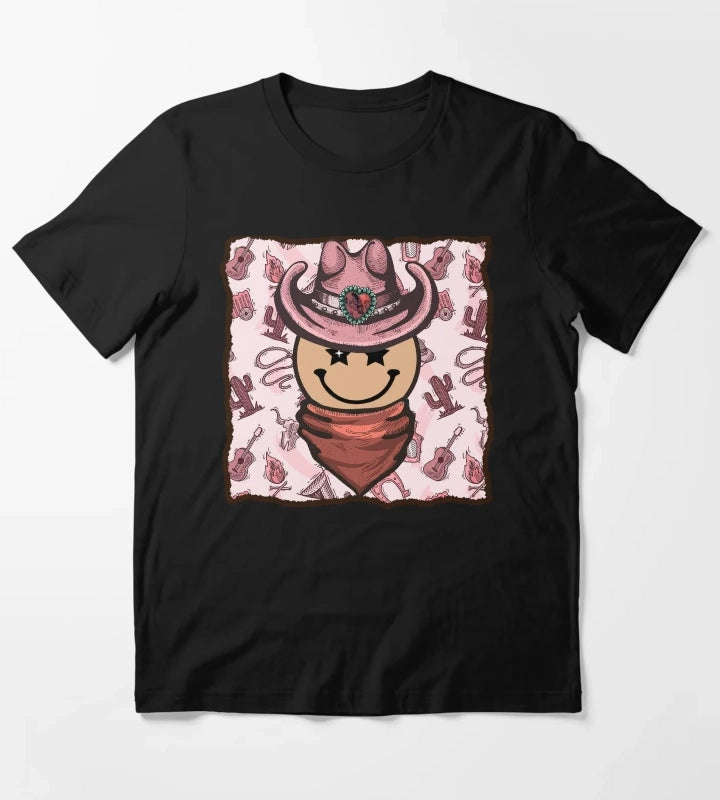 Cowgirl Smiley Face T-Shirt