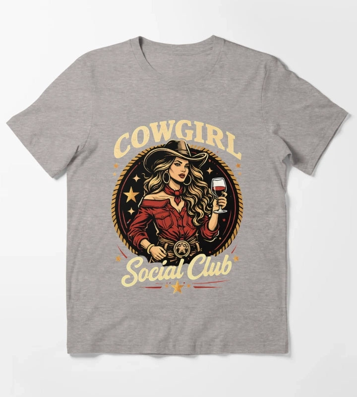 Cowgirl Social Club T-Shirt Heather Grey