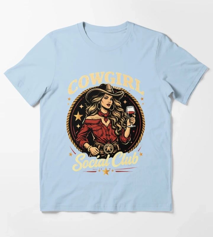 Cowgirl Social Club T-Shirt Sky Blue