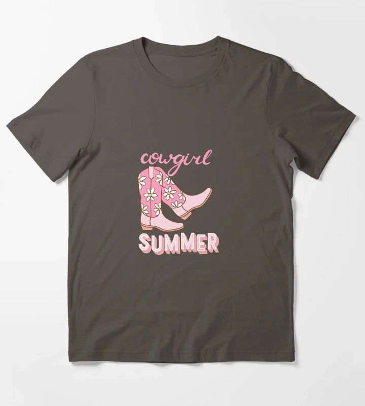 Cowgirl Summer T-Shirt Dark Grey