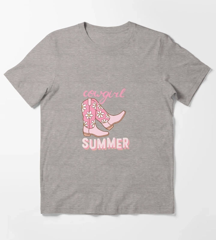 Cowgirl Summer T-Shirt Heather Grey