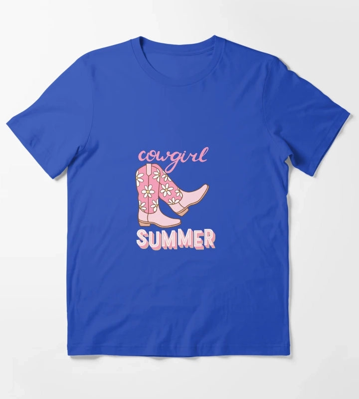 Cowgirl Summer T-Shirt Blue