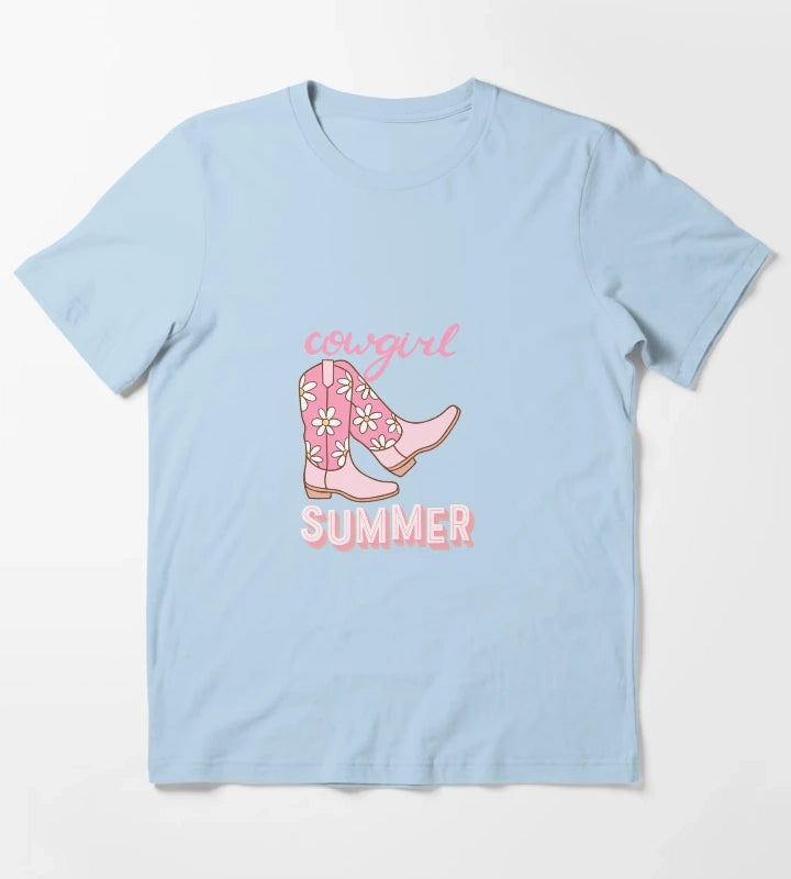 Cowgirl Summer T-Shirt Sky Blue