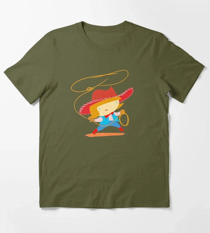 Cowgirl T-Shirt Olive Green