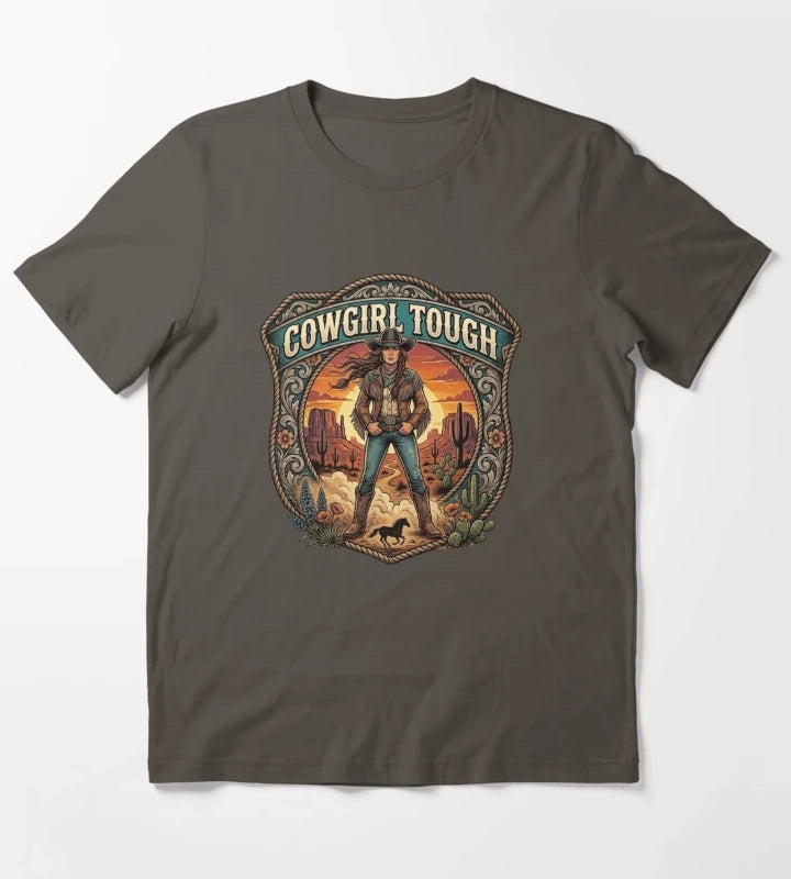 Cowgirl Tough T-Shirt Dark Grey