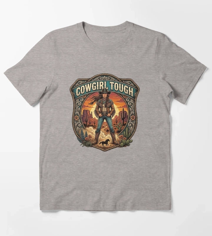 Cowgirl Tough T-Shirt Heather Grey