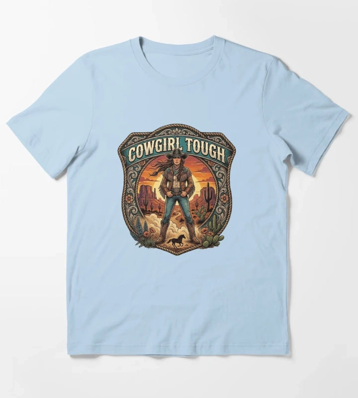Cowgirl Tough T-Shirt Sky Blue