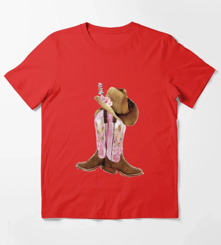Cowgirl boots T-Shirt Red