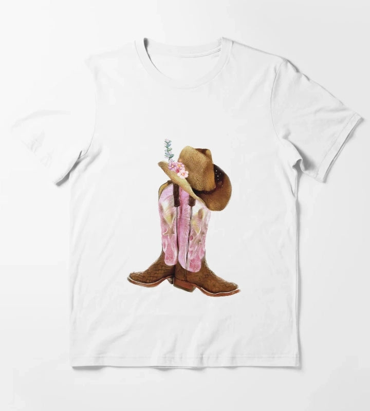 Cowgirl boots T-Shirt White