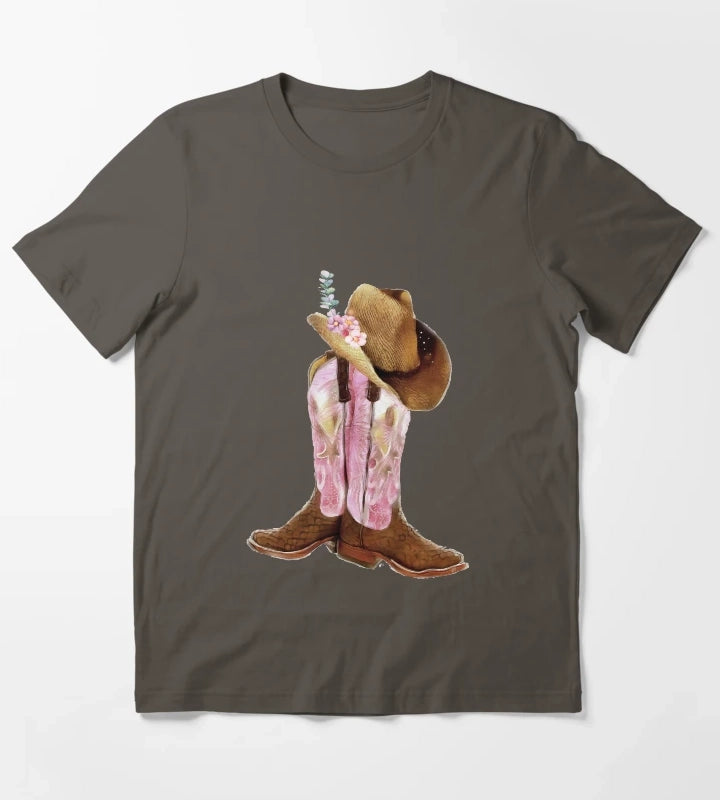 Cowgirl boots T-Shirt Dark Grey