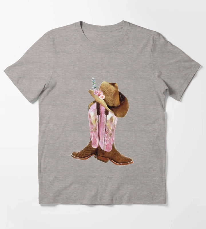 Cowgirl boots T-Shirt Heather Grey