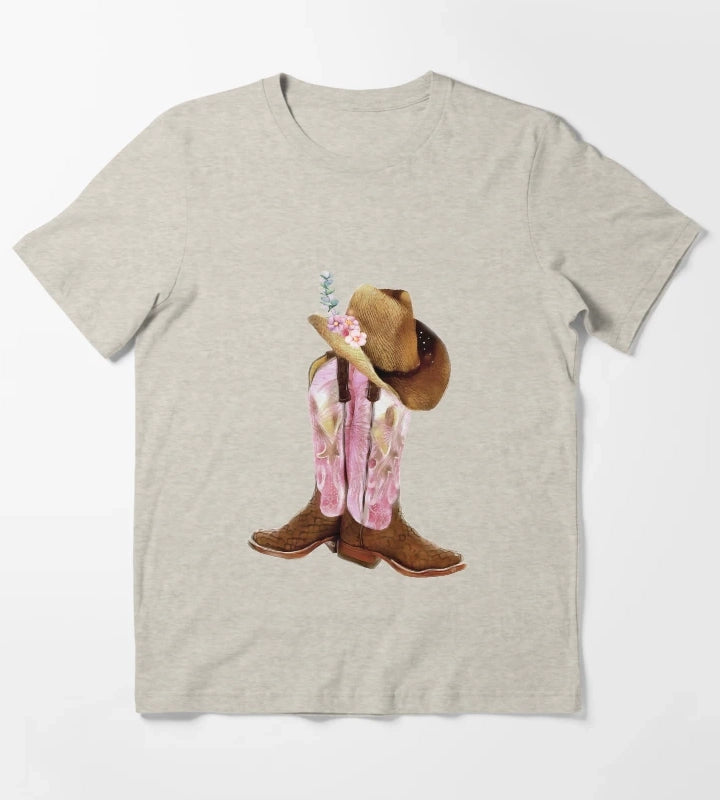 Cowgirl boots T-Shirt Cream