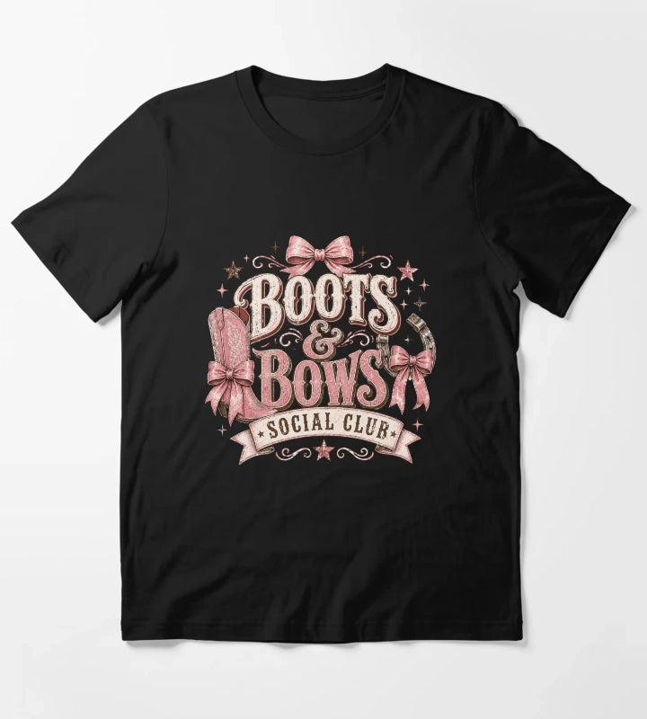 Cowgirl boots and bows badge T-Shirt