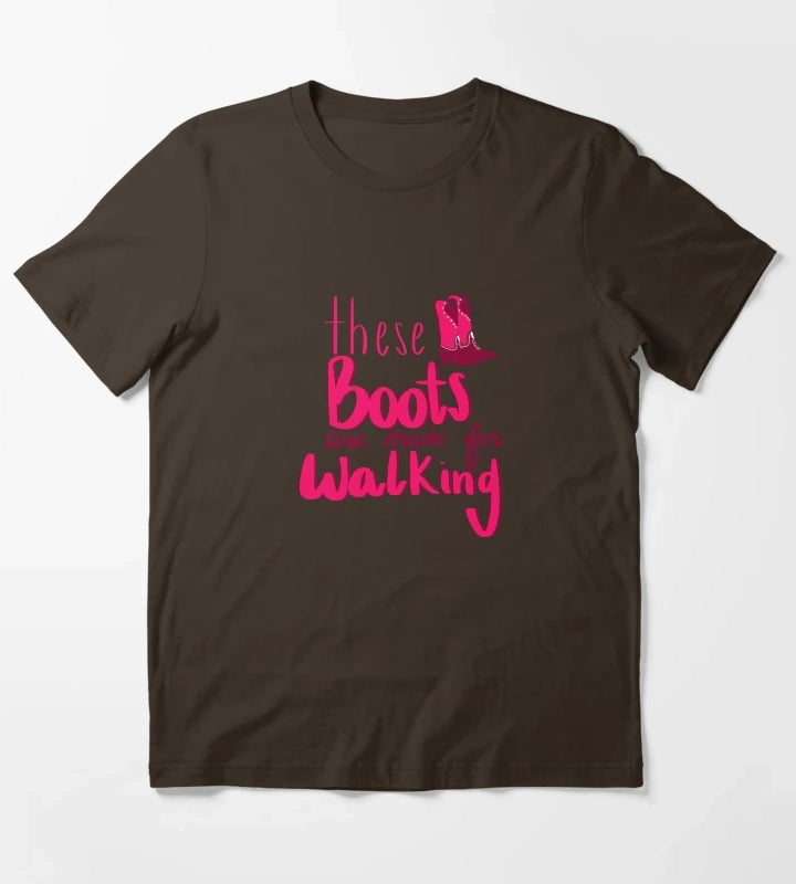 Cowgirl boots quote T-Shirt Brown