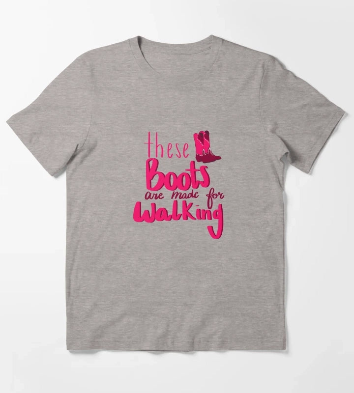 Cowgirl boots quote T-Shirt Heather Grey