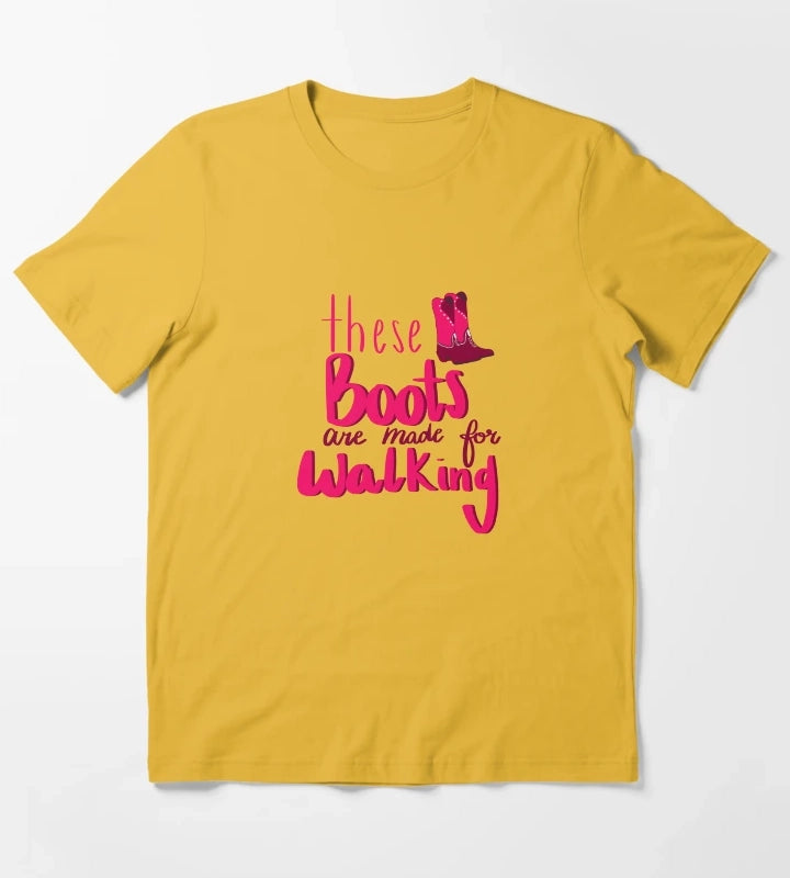 Cowgirl boots quote T-Shirt Yellow