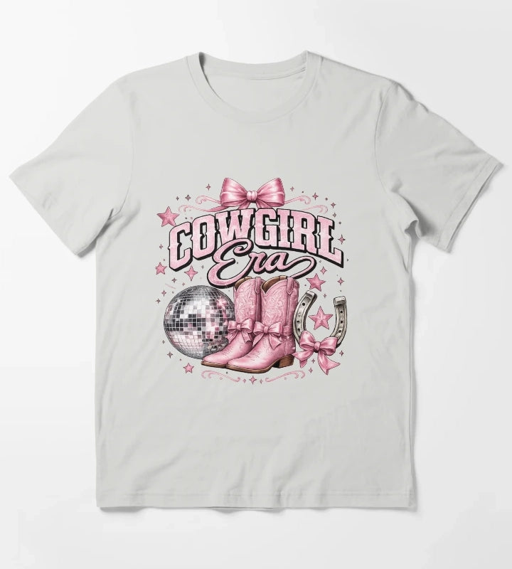 Cowgirl glam with pink sparkle T-Shirt Light Grey
