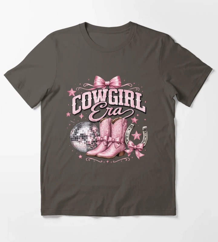 Cowgirl glam with pink sparkle T-Shirt Dark Grey