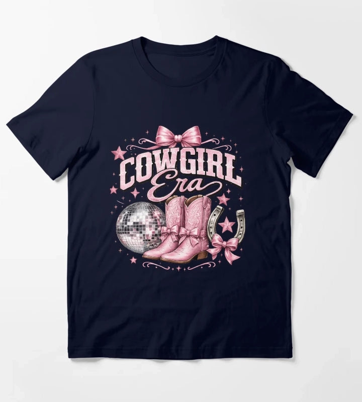 Cowgirl glam with pink sparkle T-Shirt Navy