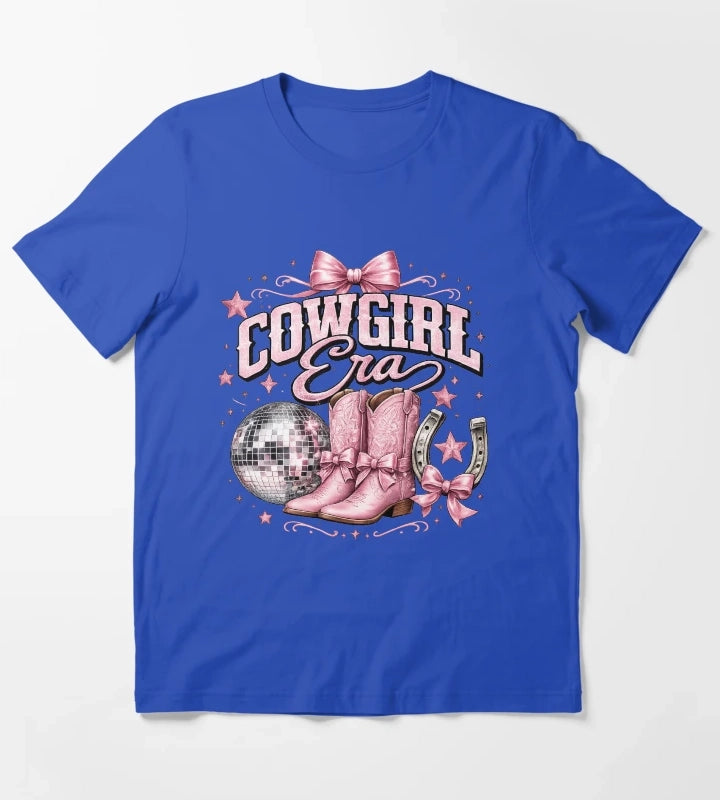 Cowgirl glam with pink sparkle T-Shirt Blue