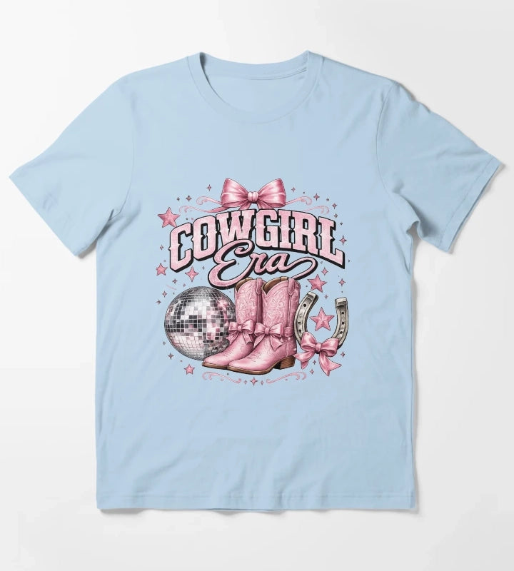Cowgirl glam with pink sparkle T-Shirt Sky Blue