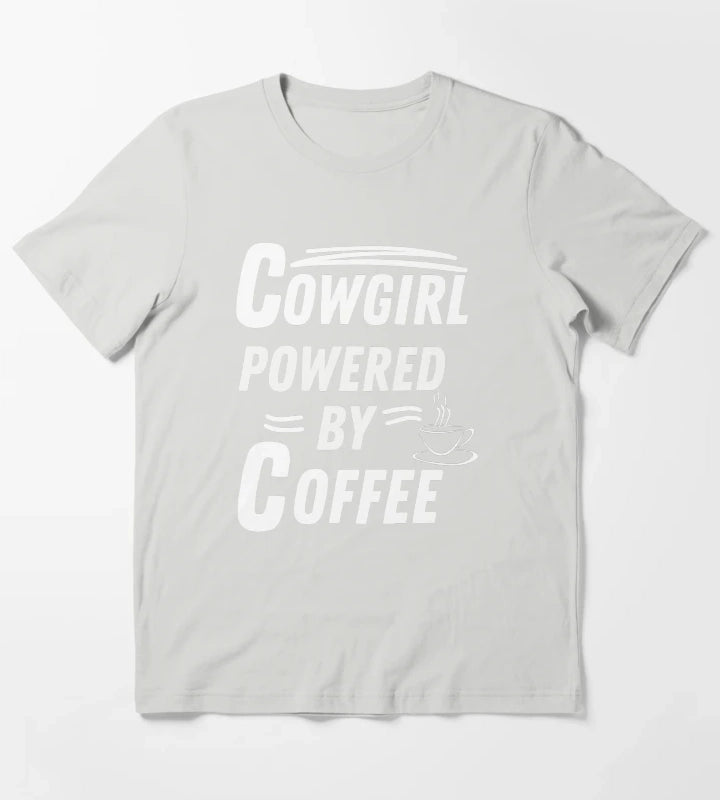 Cowgirl powered by coffee T-Shirt Light Grey