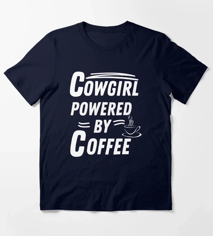 Cowgirl powered by coffee T-Shirt Navy