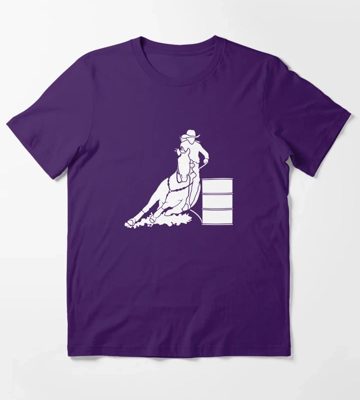 Cowgirls Barrel Racing T-Shirt Purple