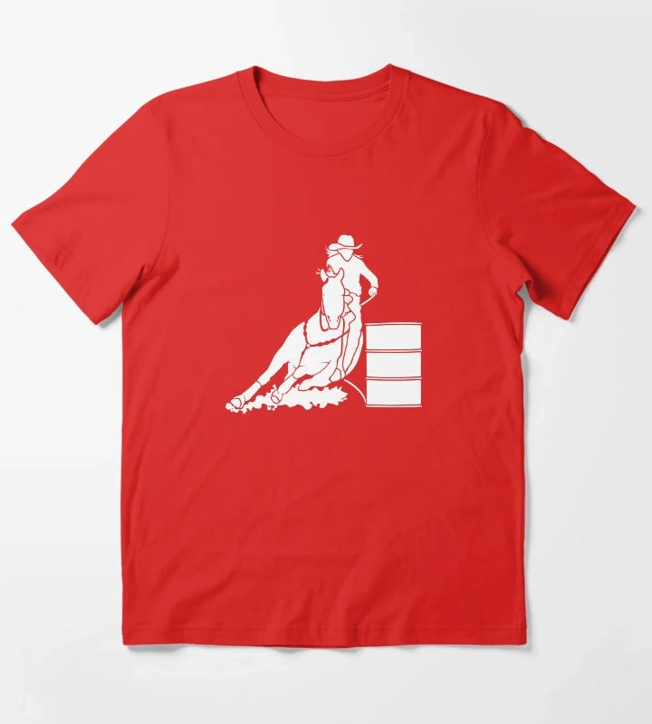 Cowgirls Barrel Racing T-Shirt Red