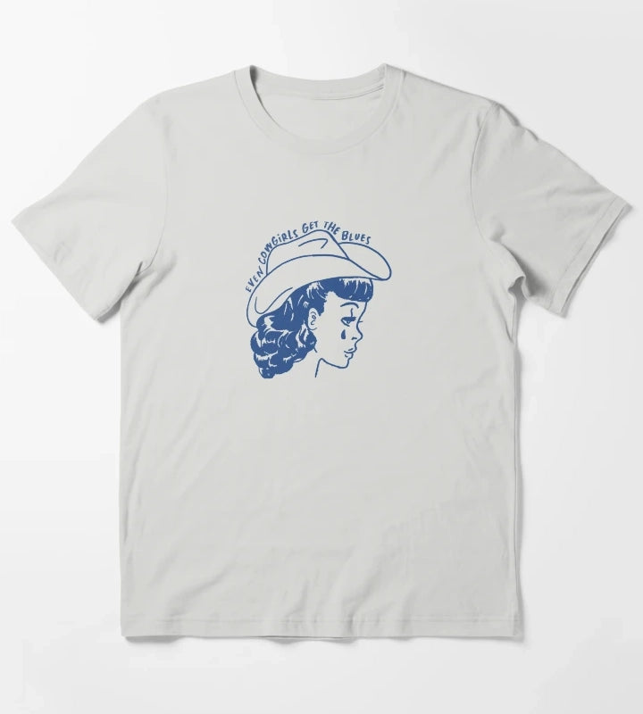 Cowgirls Get The Blues T-Shirt Light Grey