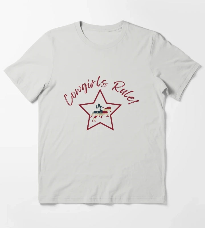 Cowgirls Rule T-Shirt Light Grey