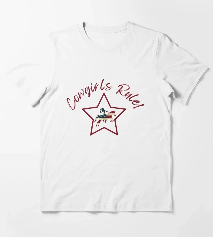 Cowgirls Rule T-Shirt White