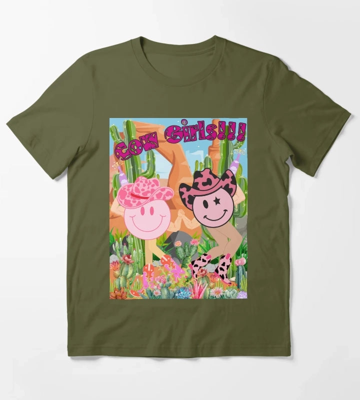 Cowgirls T-Shirt Olive Green