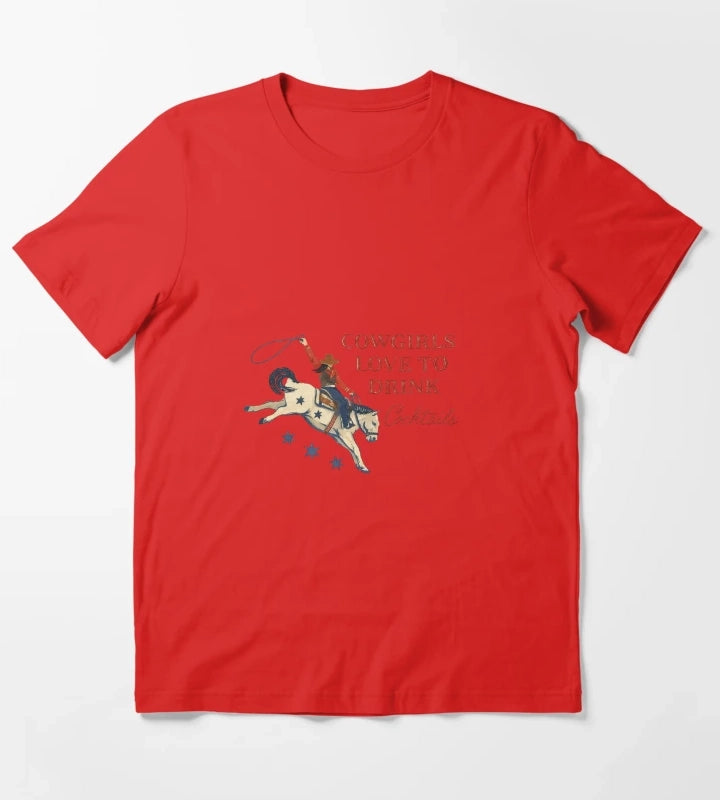 Cowgirls love cokctails T-Shirt Red
