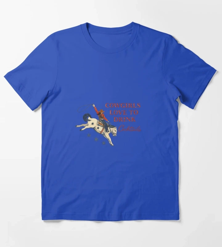 Cowgirls love cokctails T-Shirt Blue