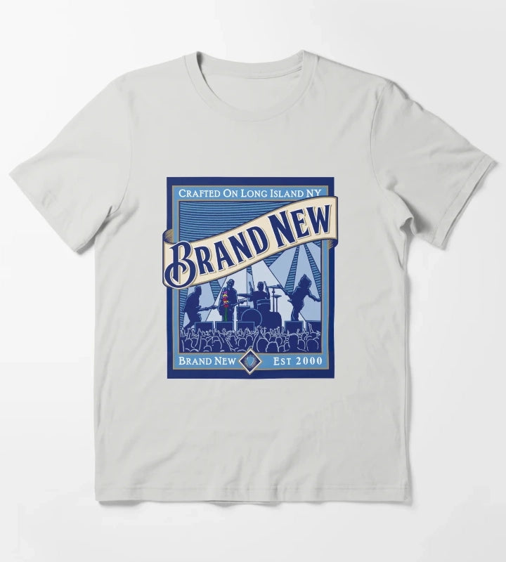 Crafted On Long Island Brand New T-Shirt Light Grey