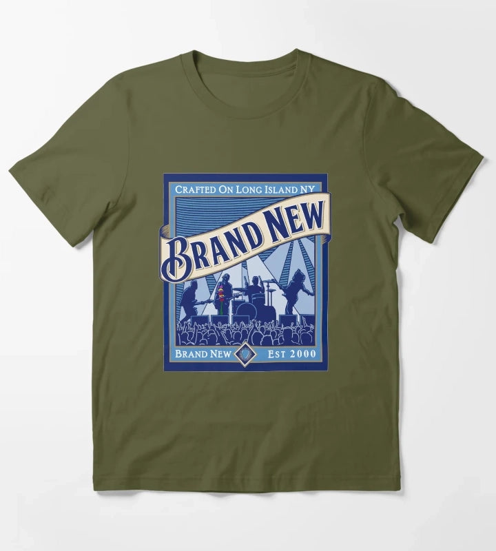 Crafted On Long Island Brand New T-Shirt Olive Green