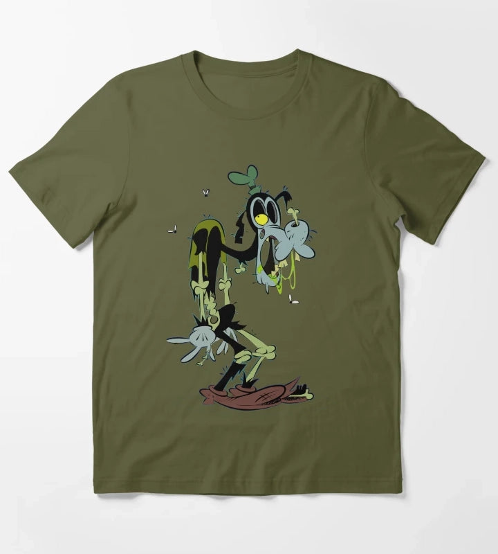 Creepy Halloween T-Shirt Olive Green