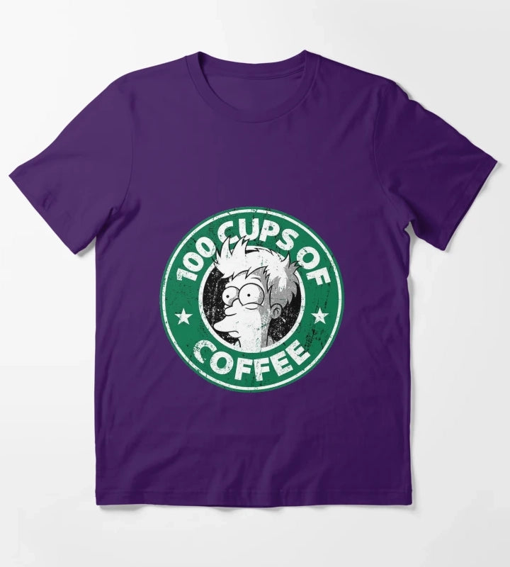 Cups of Coffee T-Shirt Purple