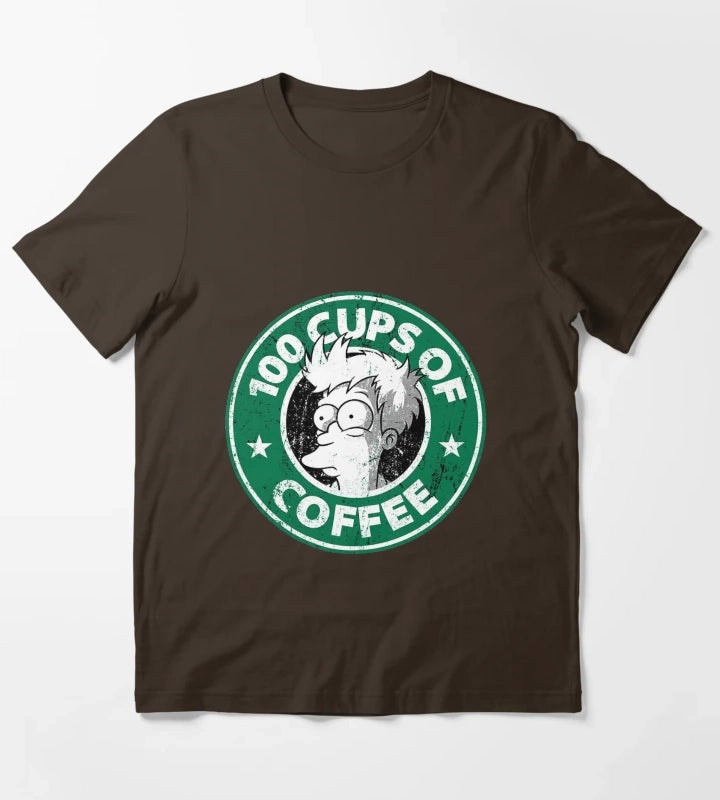 Cups of Coffee T-Shirt Brown