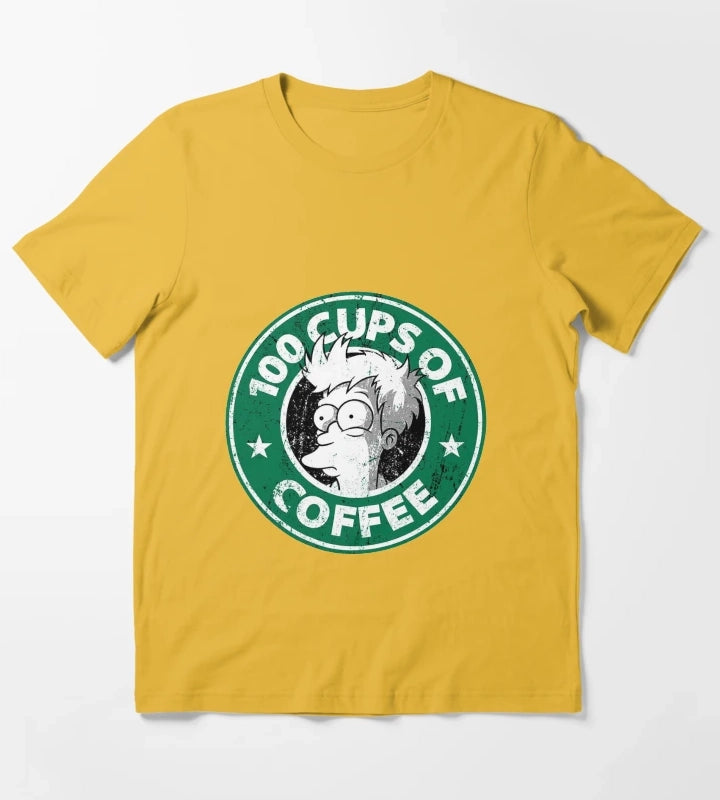 Cups of Coffee T-Shirt Yellow