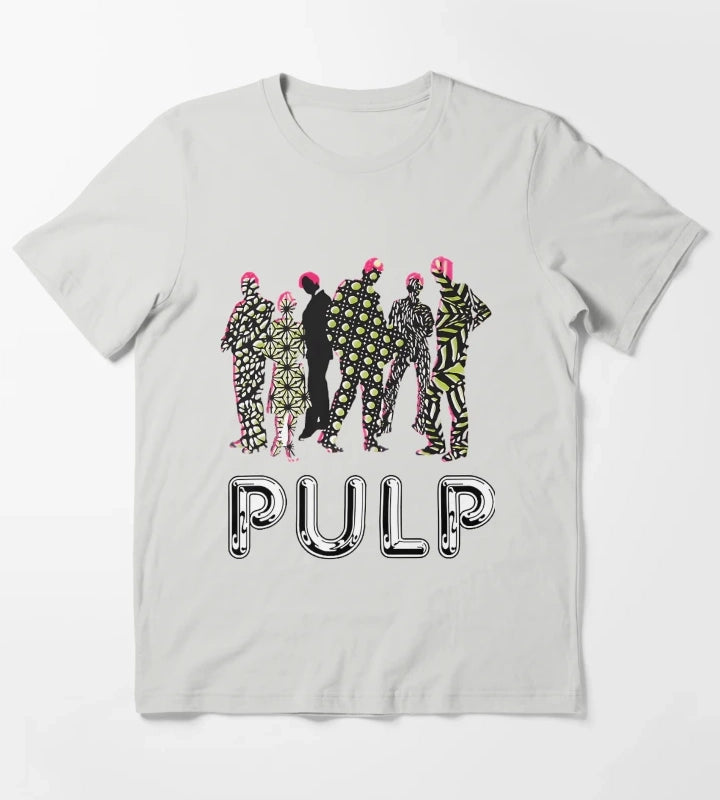 Custom Pulp Hits Band T-Shirt Light Grey