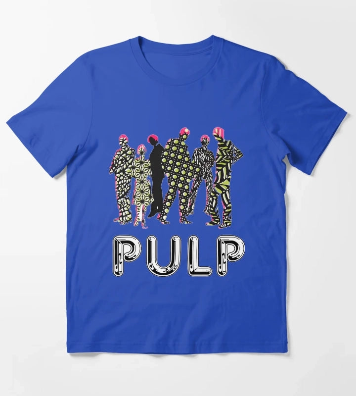 Custom Pulp Hits Band T-Shirt Blue