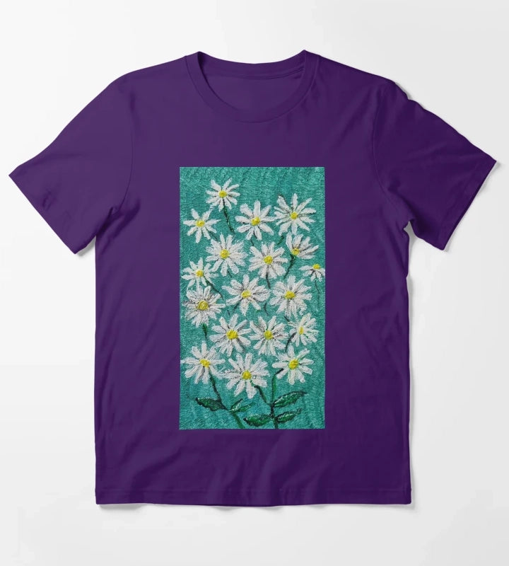 Cute Daisies by Kzacreative T-Shirt Purple