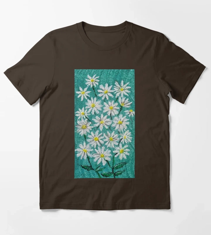 Cute Daisies by Kzacreative T-Shirt Brown
