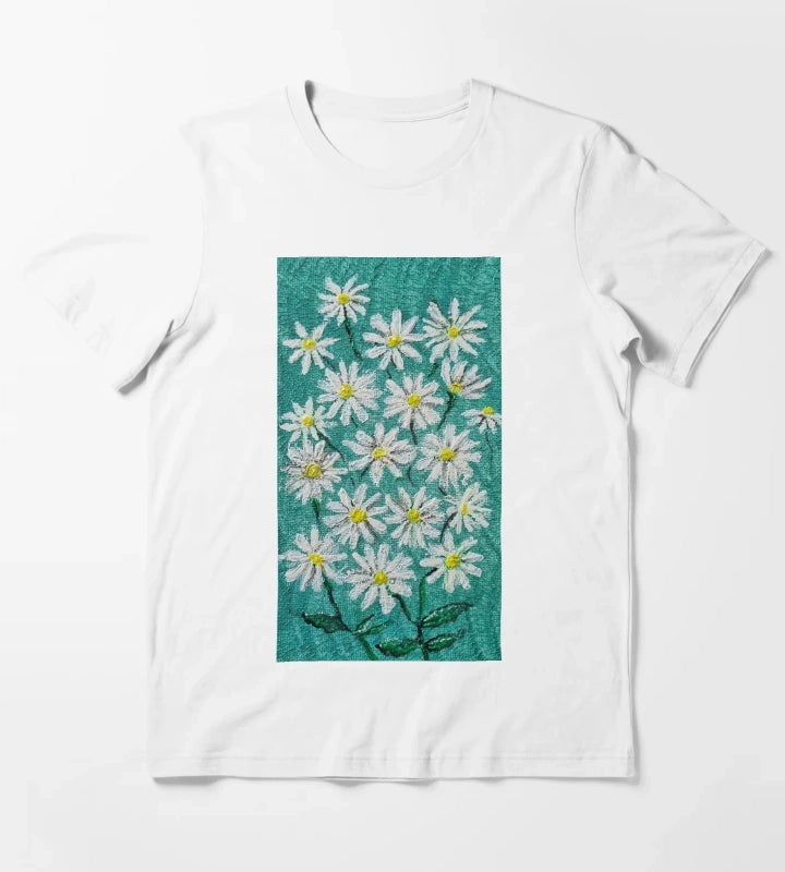 Cute Daisies by Kzacreative T-Shirt White