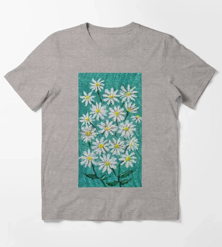Cute Daisies by Kzacreative T-Shirt Heather Grey