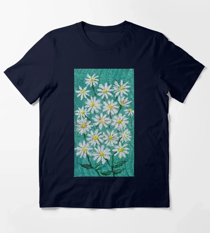 Cute Daisies by Kzacreative T-Shirt Navy