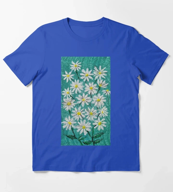 Cute Daisies by Kzacreative T-Shirt Blue